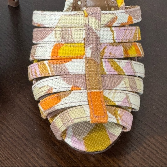 Tory Burch Muted Floral ankle strap strapoy 5”Heels size 7 Never worn - Picture 8 of 16
